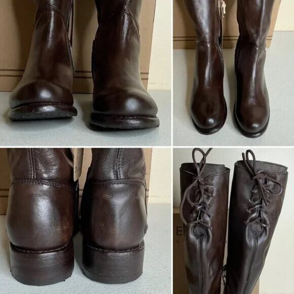 New BED STU Manchester Brown Leather Tall Riding Boots BedStu Size 6 - Picture 7 of 16